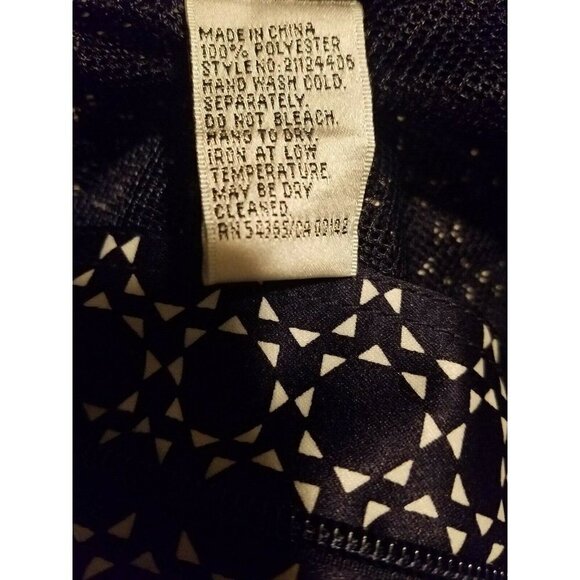 Bianca Nygard Weekend Womens Jacket Size 6 Blue Silver Snap Front Geometric - Picture 12 of 12